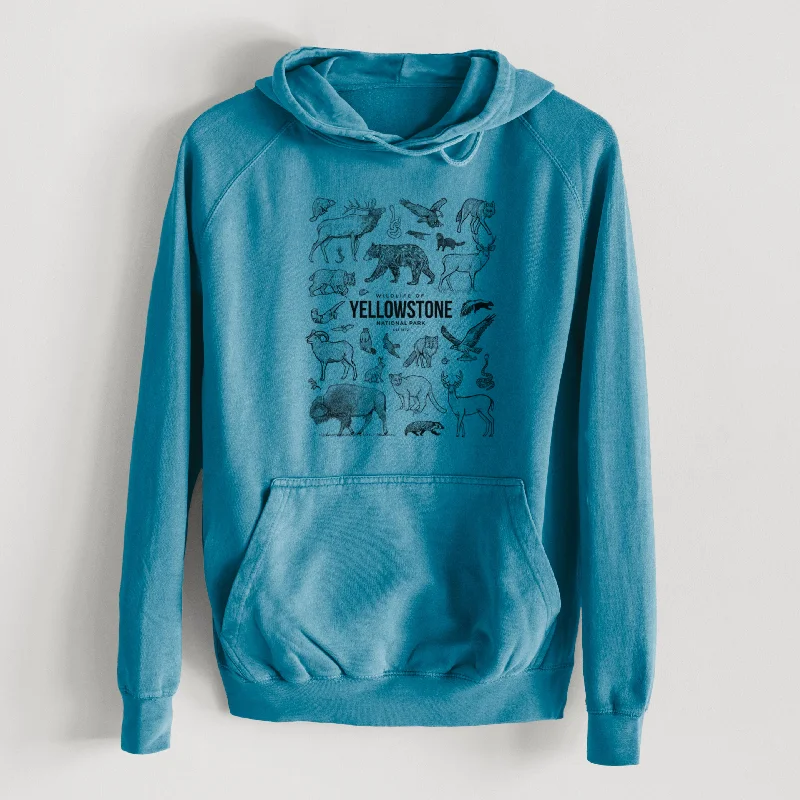 Wildlife of Yellowstone National Park  - Mid-Weight Unisex Vintage 100% Cotton Hoodie Sporty Sweatshirts for Women