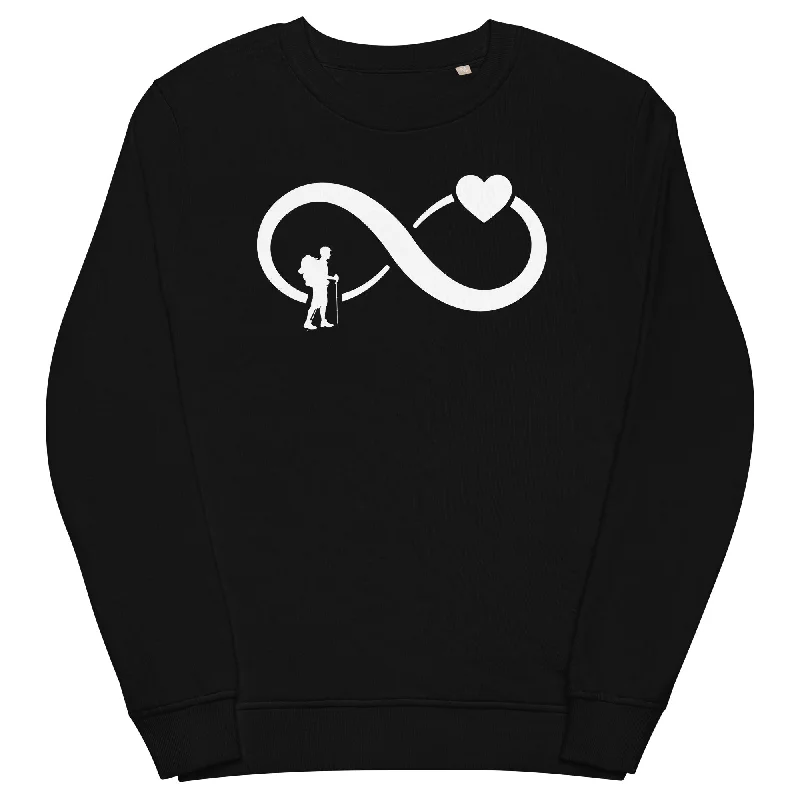 Infinity Heart and Hiking - Unisex Premium Organic Sweatshirt Cozy Women’s Hoodie