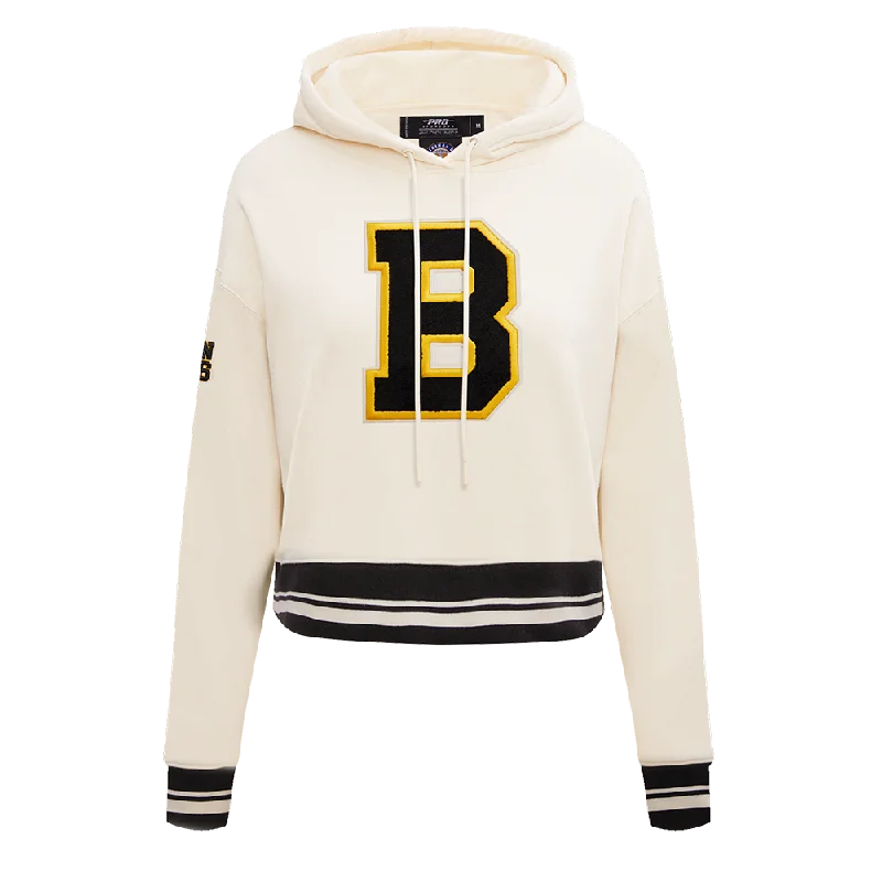 SUDADERA CON GORRO NHL BOSTON BRUINS RETRO CLASSICS PARA MUJER Casual Hoodie Sweatshirt Wear