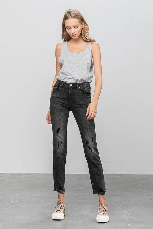 Insane Gene Mid-Rise Ankle Straight Jeans