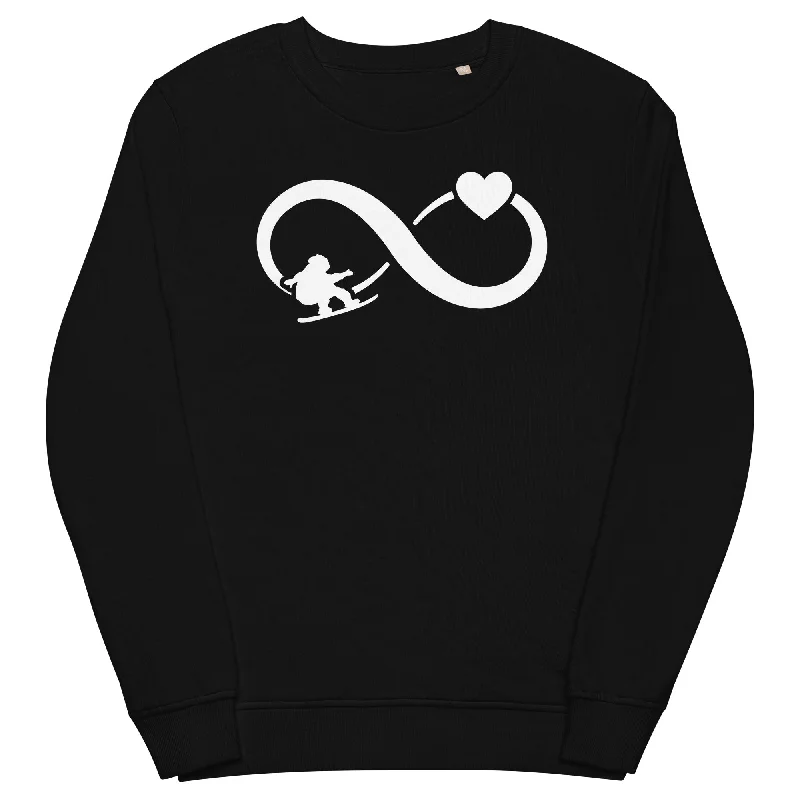 Infinity Heart and Snowboarding - Unisex Premium Organic Sweatshirt Relaxed Sweatshirt Look