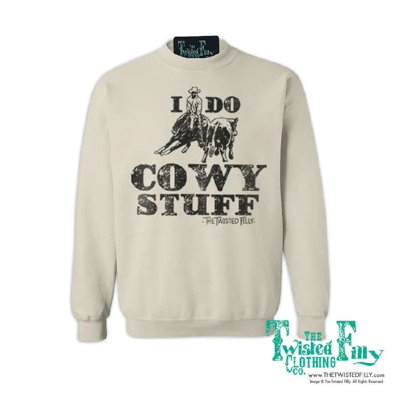 I Do Cowy Stuff - Adult Sweatshirt - Assorted Colors Women’s Hoodie with Logo