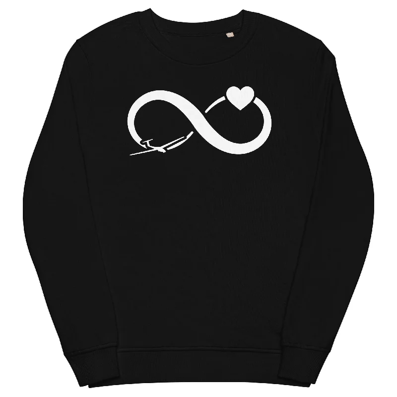 Infinity Heart and Sailplane - Unisex Premium Organic Sweatshirt Colorblock Hoodie Sweatshirt