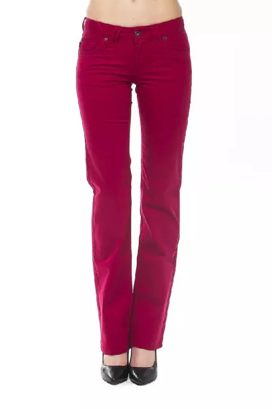 Red Cotton Women Pants