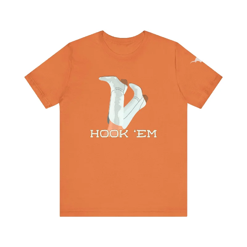 Hook Em Cowgirl Texas CrewneckTee Comfy Pullover Sweatshirt