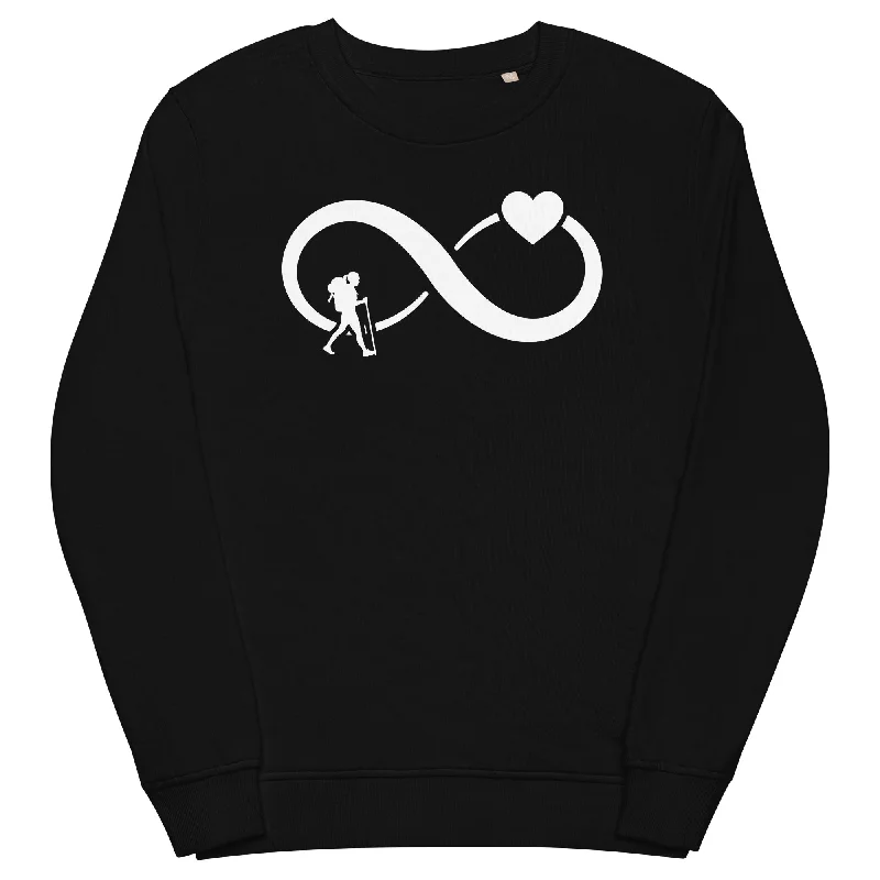 Infinity Heart and Hiking 1 - Unisex Premium Organic Sweatshirt Soft Cotton Hoodie