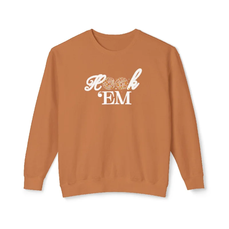 Texas Longhorn Disco Ball Crewneck Sweatshirt Casual Women’s Hoodies