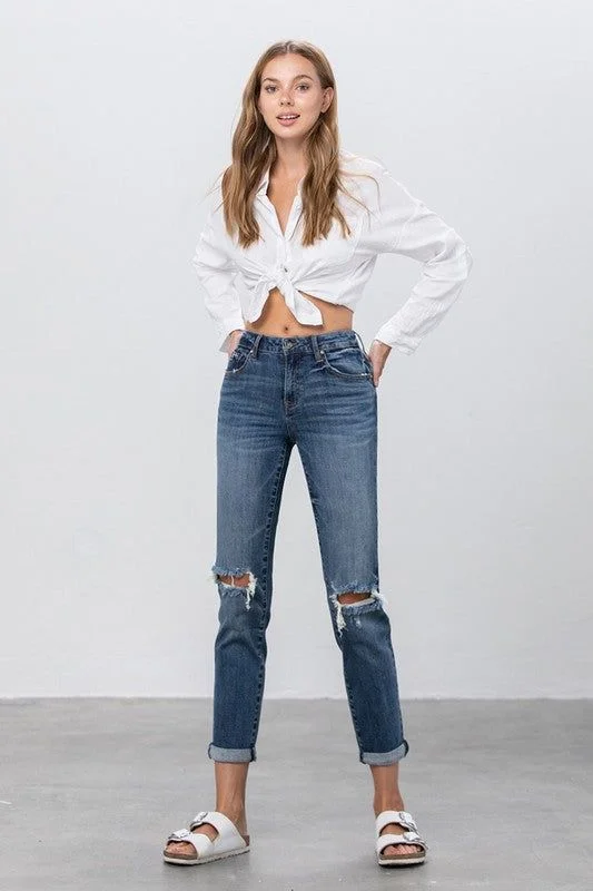 Insane Gene Mid-Rise Slim Boyfriend Jeans