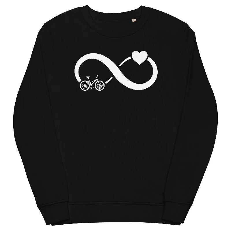 Infinity Heart and Cycling - Unisex Premium Organic Sweatshirt Printed Hoodies for Women