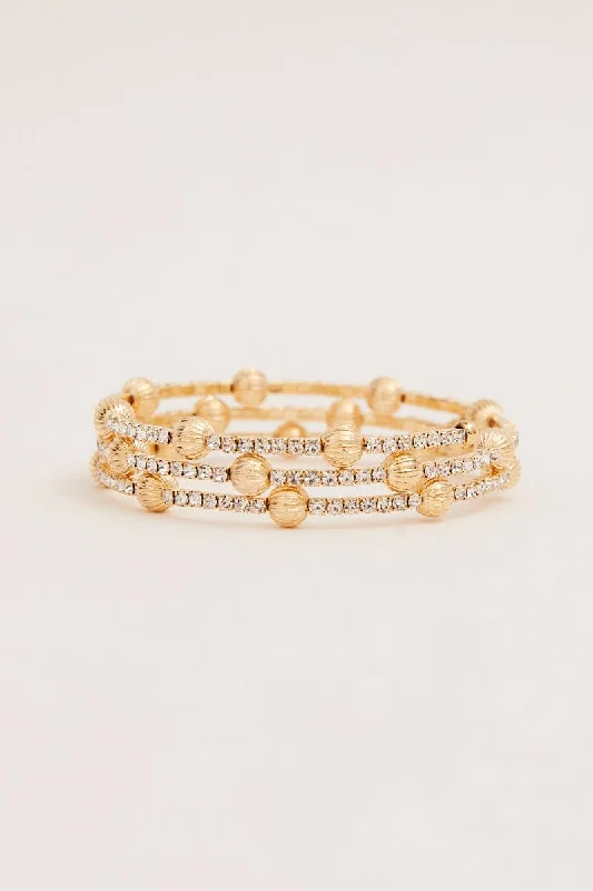 Gold Rhinestone Bangle