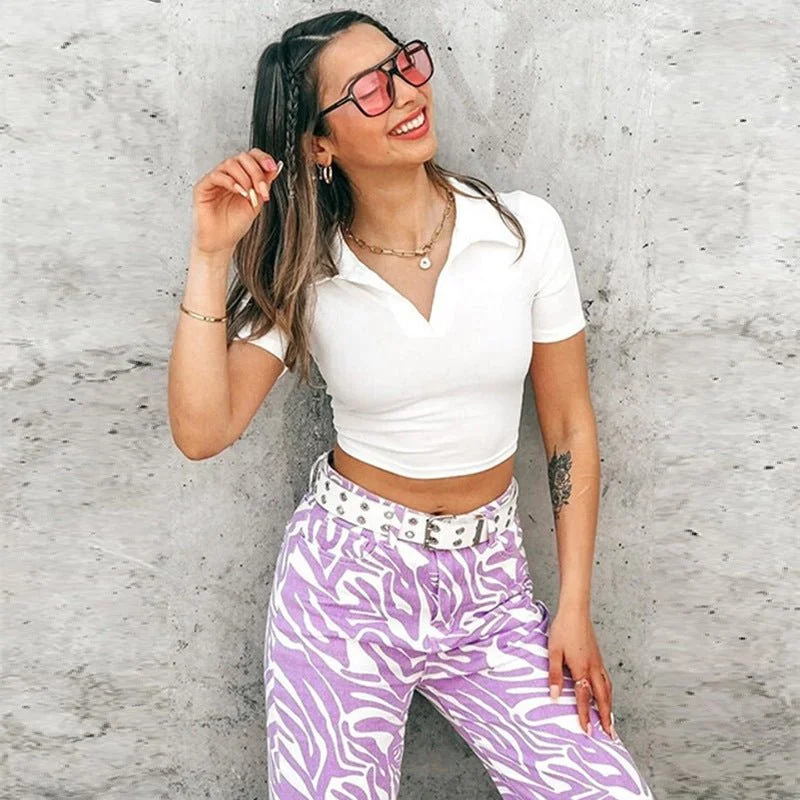 Slim thread Polo collar short-sleeved tops for women 2025 new women's slim bottoming T-shirt