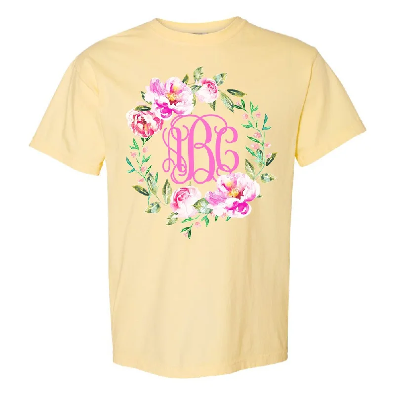 Monogrammed 'Spring Flowers' T-Shirt