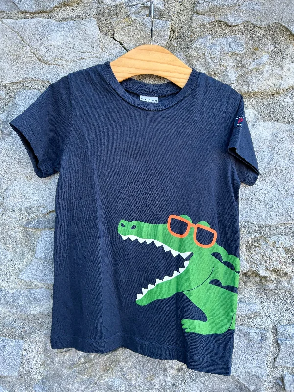 PoP Crocodile navy T-shirt   3-4y (98-104cm)