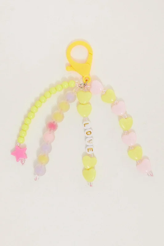 Multi Colourful Charm Keyring