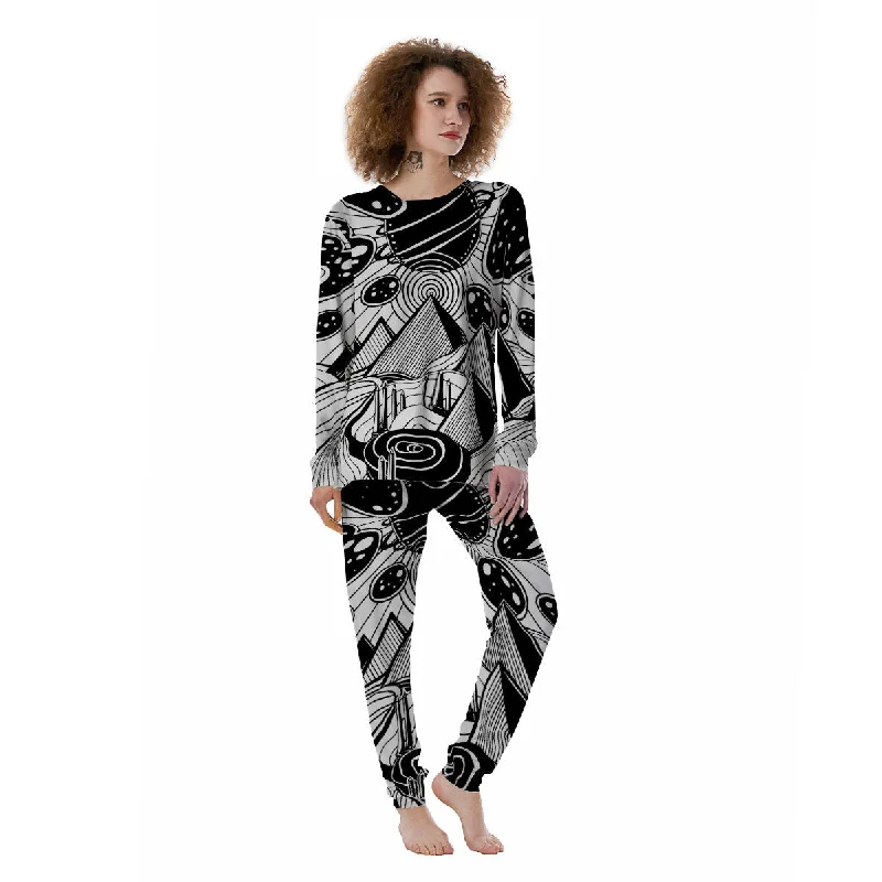 Pyramid UFO Print Women's Pajamas Personalized pajama sets