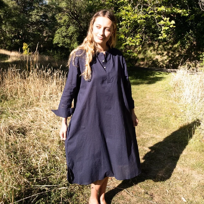 Organic Cotton Nightdress | Saturday Navy Cozy pajama sets