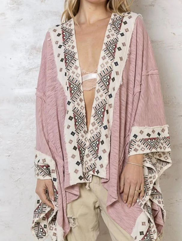 Amelia Kimono In Mauve Must-have sweaters for this season