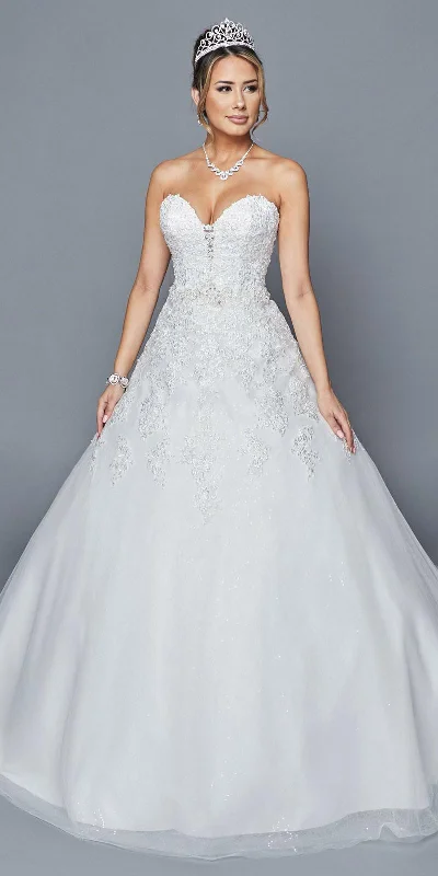 DeKlaire Bridal 414 Sweetheart Neckline Strapless Wedding Ball Gown Mermaid Style Gown