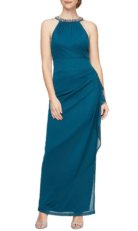 Alex Evenings 8232966 - Beaded Halter Evening Dress Elegant party dresses