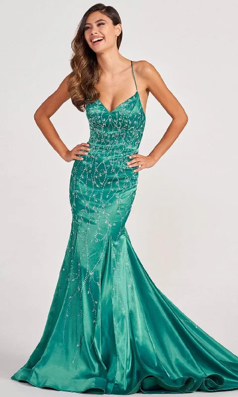 Colette By Daphne CL2043 - Sleeveless Mermaid Evening Gown Best party dresses for hourglass body shape