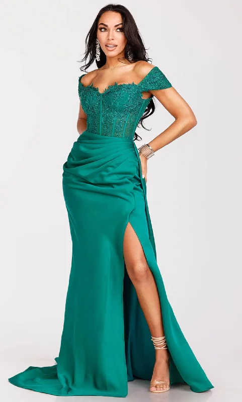 Terani Couture 231P0061 - Cap Sleeve Satin Evening Gown Urban Outfitters party dresses