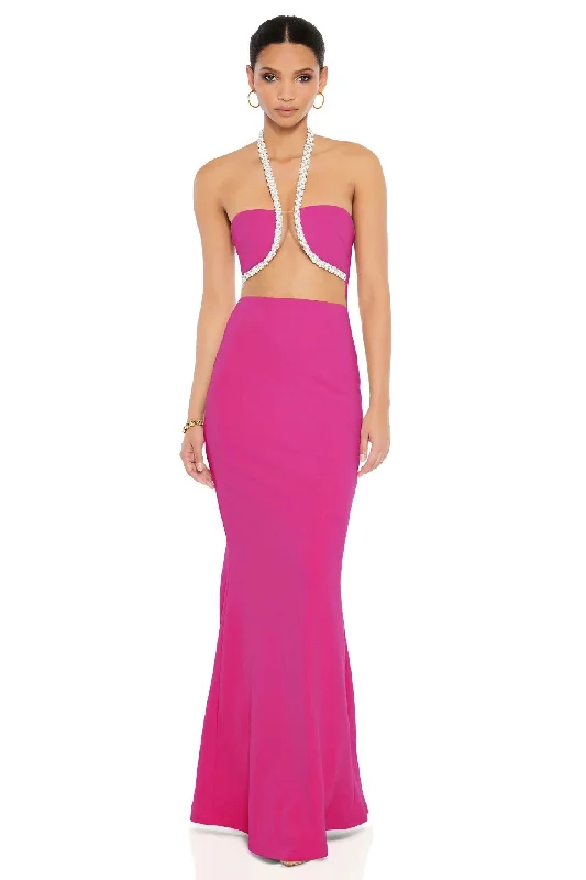 Nookie Adorn Gown - Fuchsia Metallic unclassified dresses