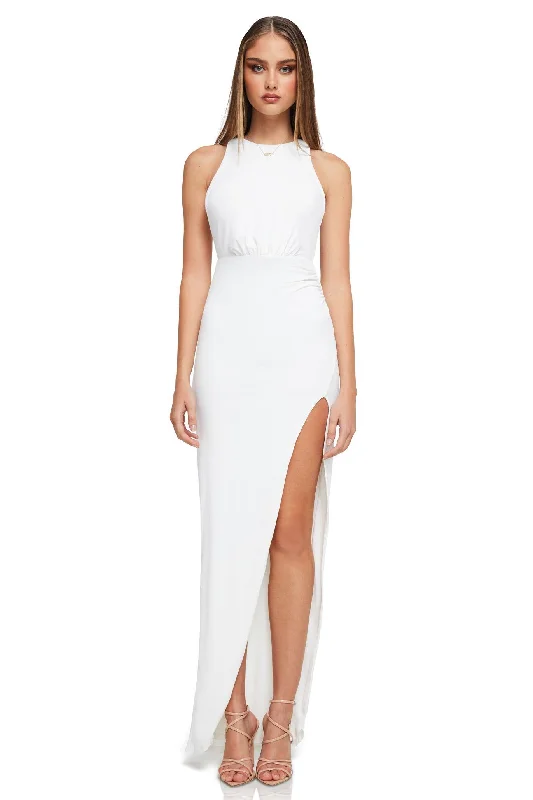 Nookie Flirt Gown - White Cotton unclassified dresses