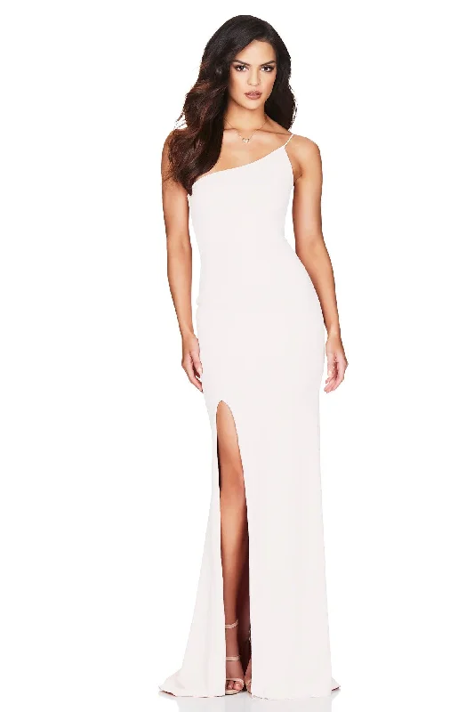 Nookie Jasmine One Shoulder Gown - Ivory Sleeveless unclassified dresses