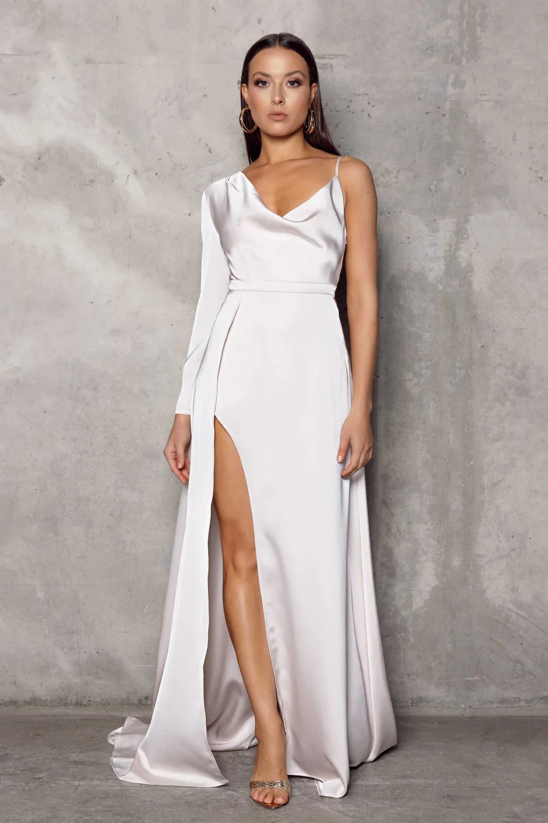 Pearl Gown - Ivory Striped unclassified dresses