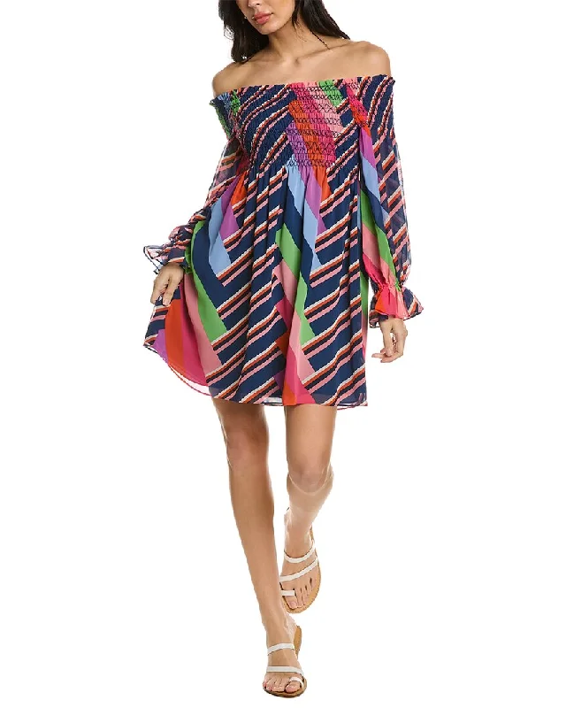 Trina Turk Anza Mini Dress Soft Pleated Skirt